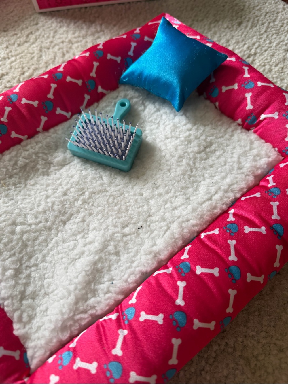 American Girl Doll Dog bed set for “Coconut”